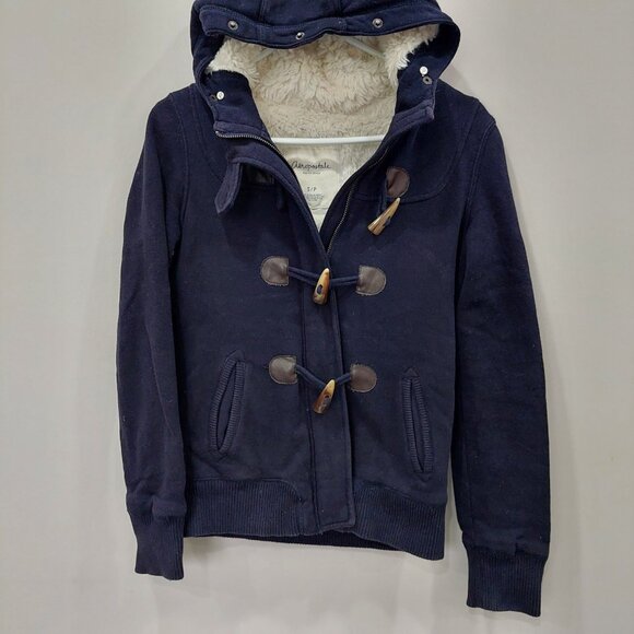 Aeropostale Faux Fur Lined Navy Pea Coat (Size S) - Picture 1 of 6